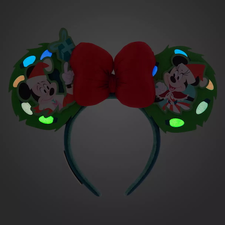 Mickey and Minnie Loungefly Ear Headband glow in the dark