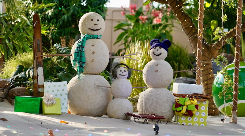 Snowman Family in Living with the Land - Glimmering Greenhouses