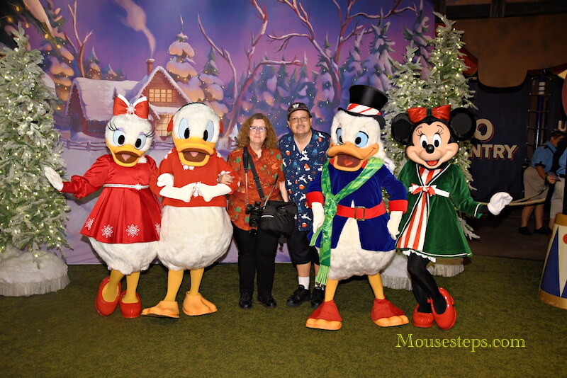 Our Photopass photo with Donald, Daisy, Scrooge McDuck and Minnie