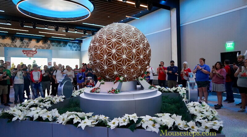 Spaceship Earth in gingerbread at EPCOT