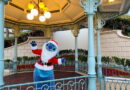 Santa Stitch at new gazebo at Disneyland Paris