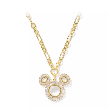 Mickey Mouse Icon Necklace by Kendra Scott - clear