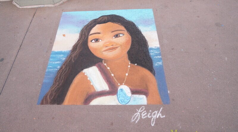 Moana chalk art