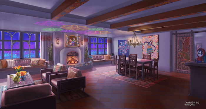 Coco suite concept art at Pixar Place Hotel