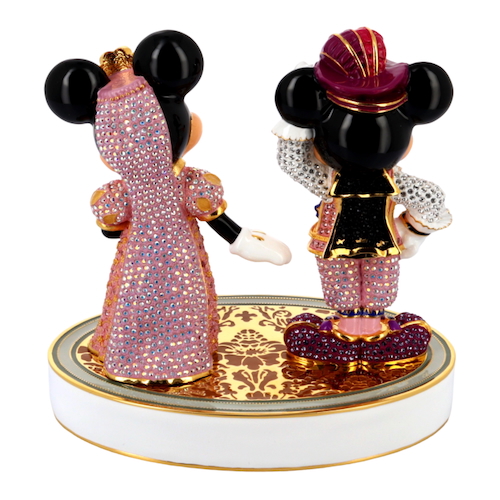 Mickey and Minnie Crystal Figure back