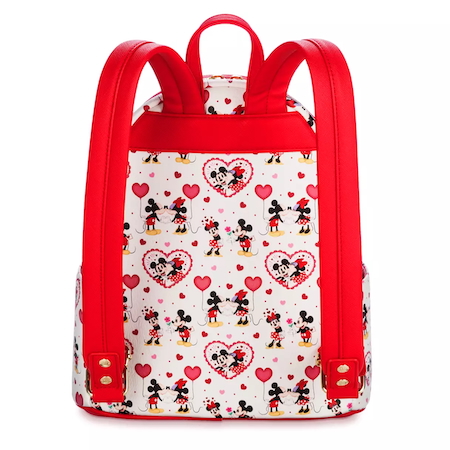 Mickey and Minnie Mouse Valentine's Day Loungefly Mini Backpack - back