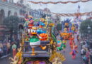 Mickey's Halloween Celebration with Donald Duck Standing Atop the Parade